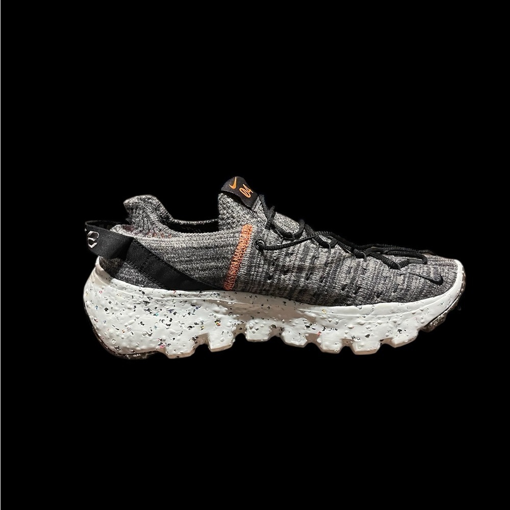 Nike Speckled Sole Space Hippie 04 Black and Iron Grey Athletic Shoes - Picture 2 of 5